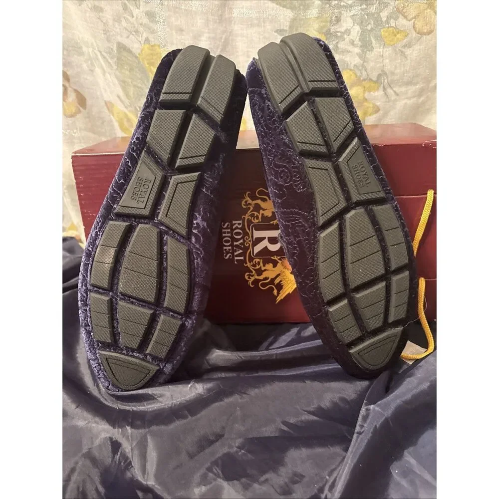 EUC Royal Shoes Mens Suede Velvet Loafer Shoes Size 7‎